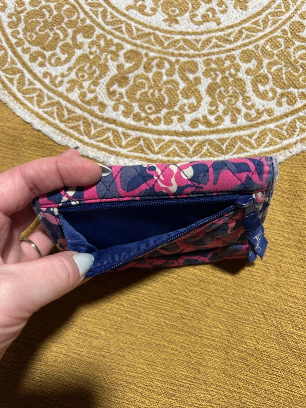 Vera Bradley Katalina Pink Quilted Fold Wallet - Picture 3 of 10